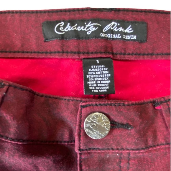 Celebrity Pink Maroon Skinny Jean - Picture 2 of 7